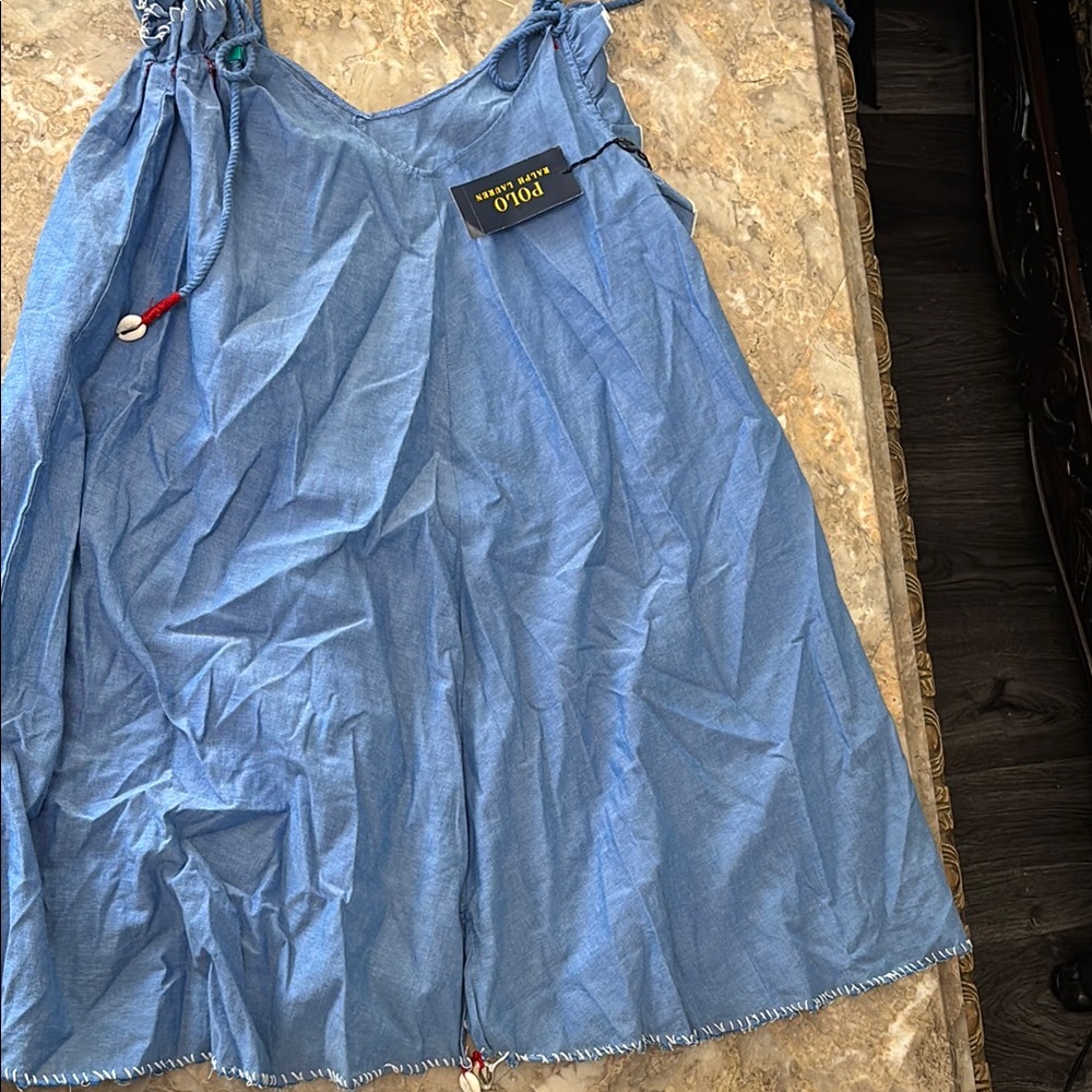 Blue Denim Sleeveless Dress
